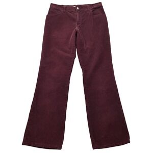 Levis 550 Relaxed Boot Cut Corduroy Pants‎ Womens 10M Burgundy Flare Y2K